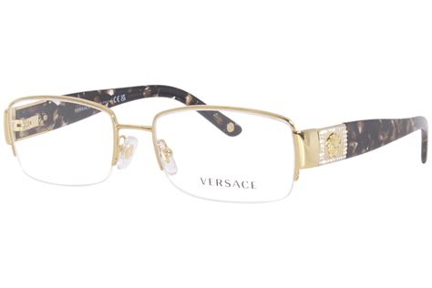 versace gold half rimmed glasses|official Versace eyeglass frames.